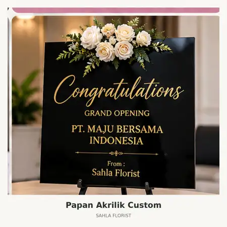 Papan Bunga Akrilik Sentul